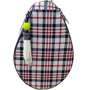 Tory Sports plaid tennis sling backpack